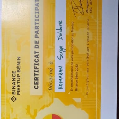 I am Serge Isidore Komadan passionate about Crypto currencies and Blockchain . Crypto currency trainer , Community manager , Cryptos and Blockchain analyste and web marketer Creator of NFTs