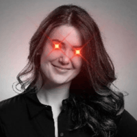 Meltem Demirors with Bitcoin laser eyes profile picture