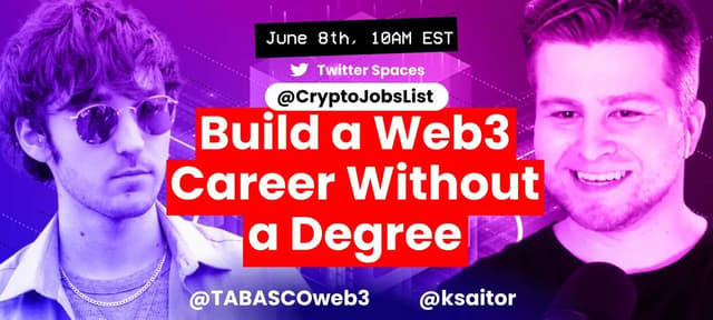 Event: Zero to One Hundred your Web3 Career without a College Degree