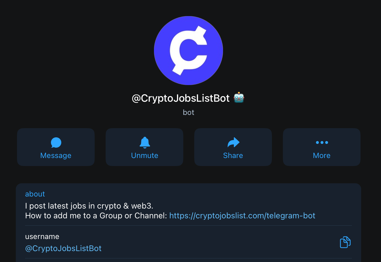 telegram @cryptjobslistbot preview