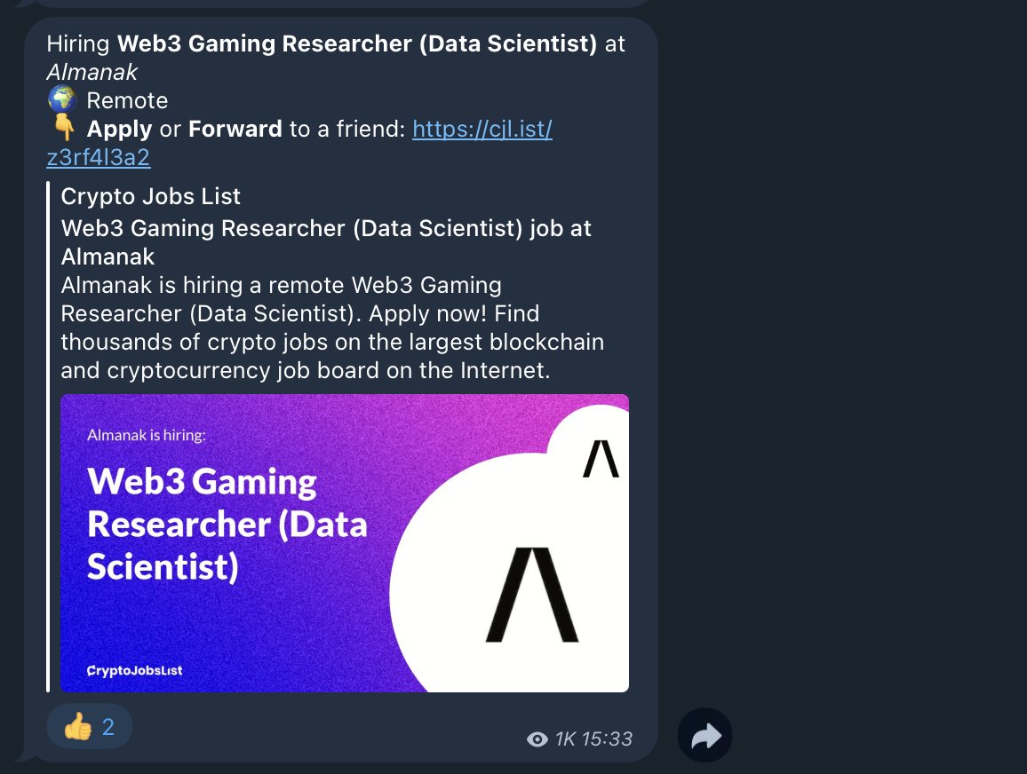 telegram @cryptjobslistbot preview