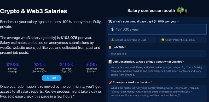 crypto and web3 salaries