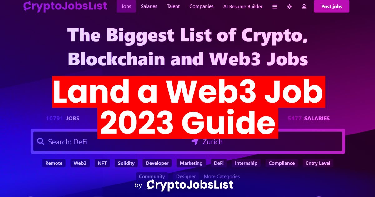 How to Get a Job in Web3: Find a Web3 Job in Crypto Jobs List