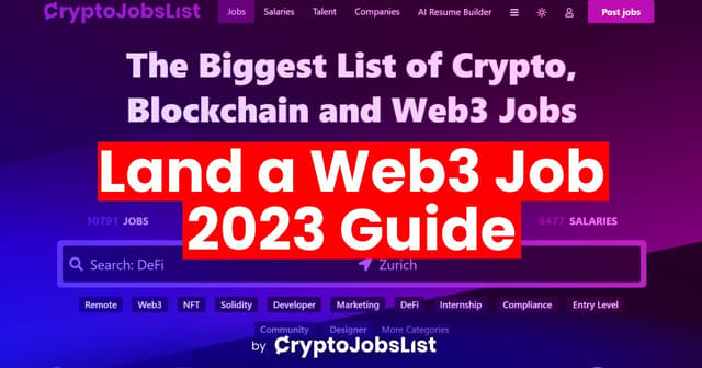 How to Get a Job in Web3: Find a Web3 Job in Crypto Jobs List